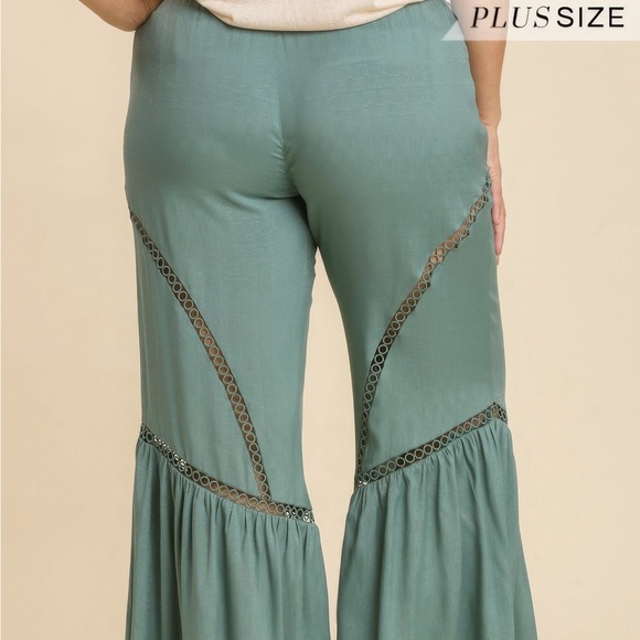 Wide Leg Lace Tape Pants - Picture 5 of 5